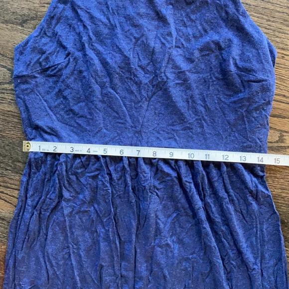 Loft Tank Dress High Neck Blue Soft M Medium EUC - Picture 3 of 7